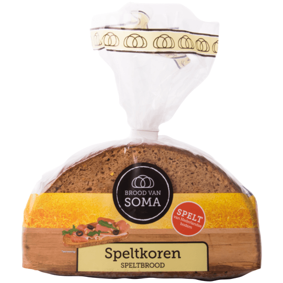 Foto van Soma Speltkoren op witte achtergrond