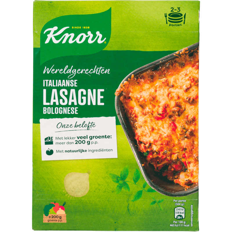 Knorr Wereldgerecht Lasagne bolognese