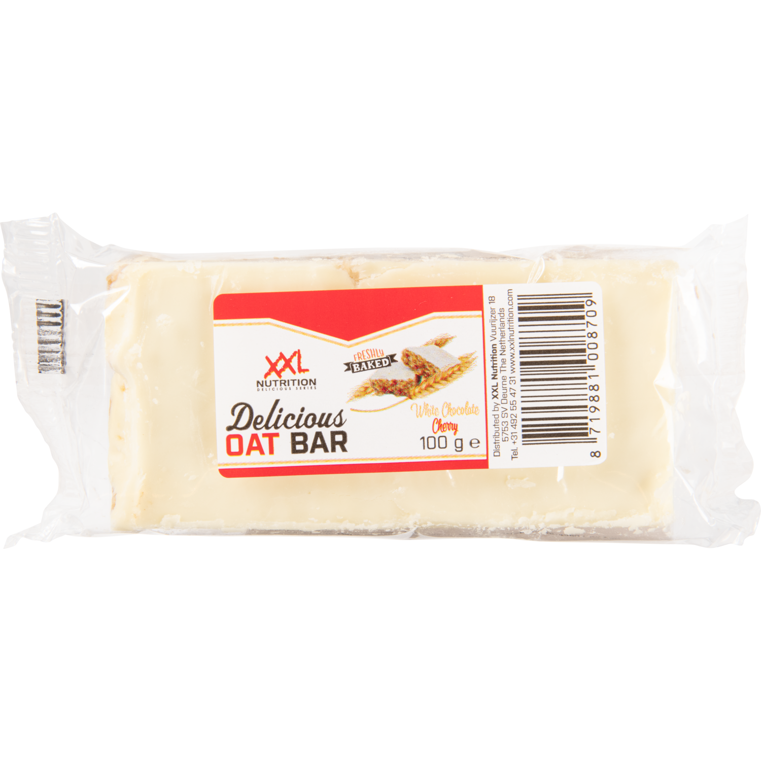 XXL Nutrition Delicious oat bar wit choco kers