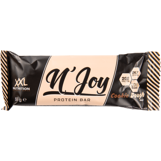 Foto van XXL NUTRITION Njoy protein bar cookie dough op witte achtergrond