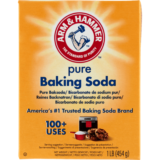 Foto van Arm & Hammer Baking soda op witte achtergrond