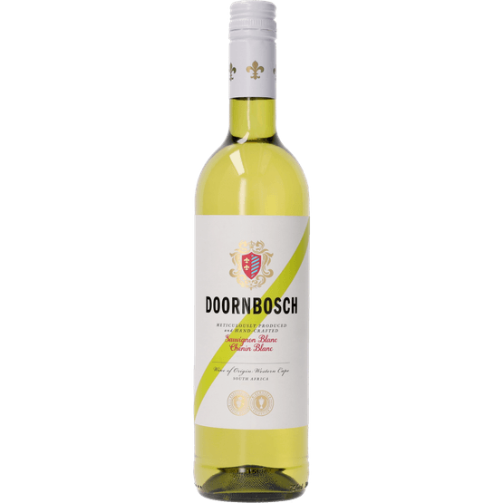 Foto van Doornbosch Sauvignon blanc-chenin blanc op witte achtergrond