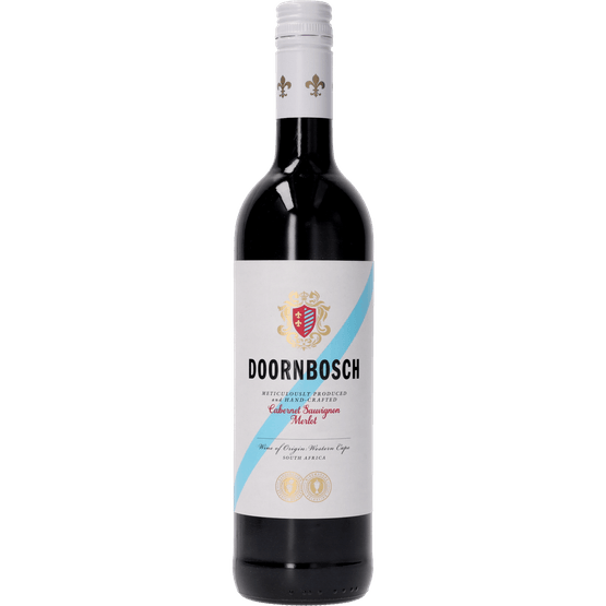 Foto van Doornbosch Merlot Cabernet Sauvignon op witte achtergrond