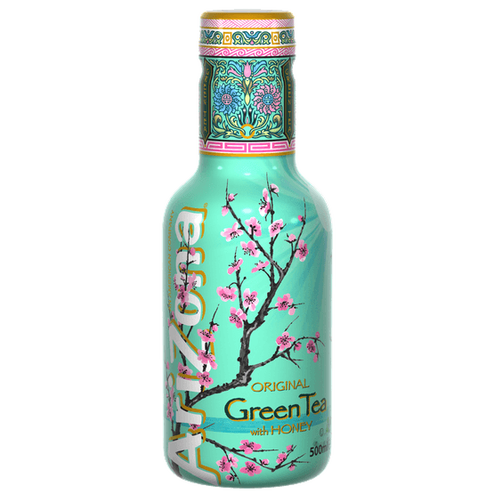 Foto van Arizona Green tea op witte achtergrond