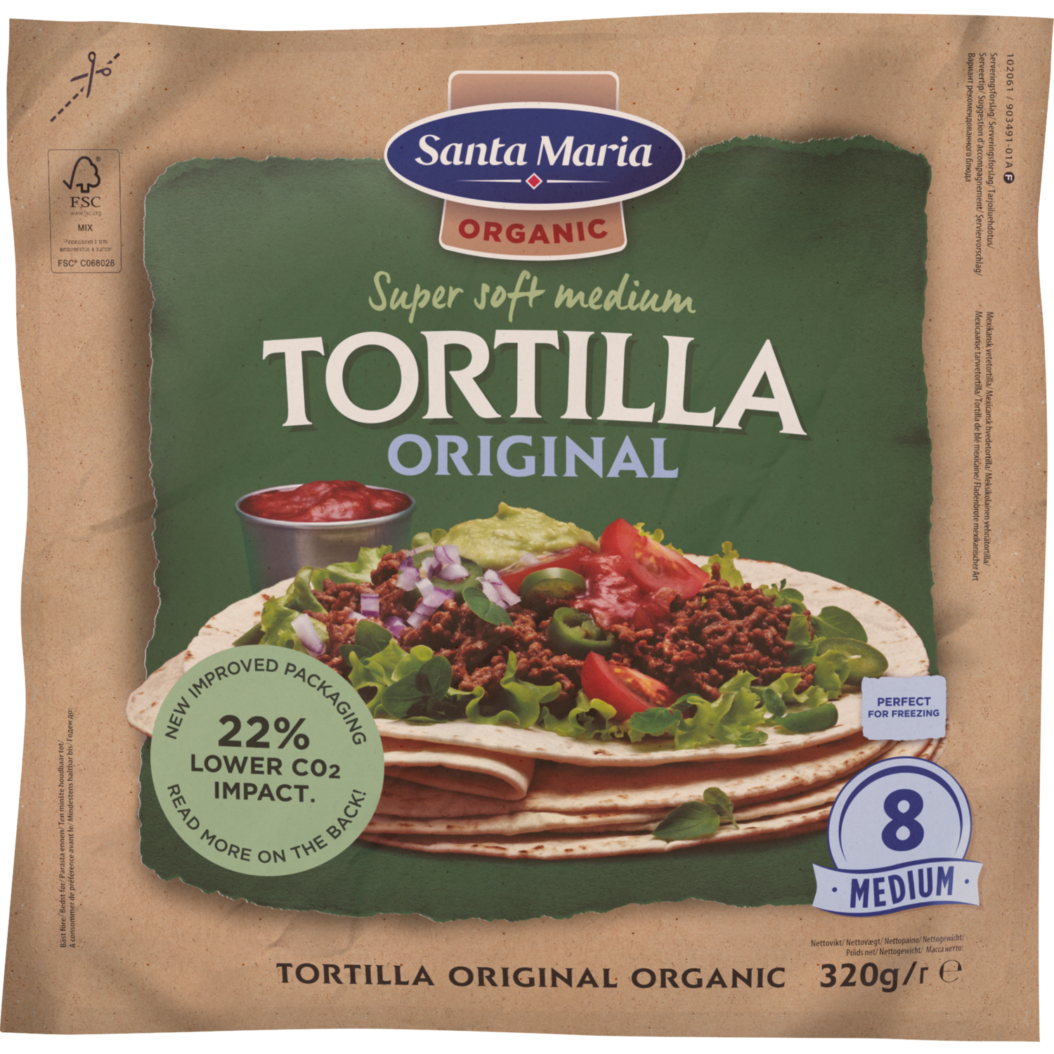 Santa Maria Tortilla organic original medium