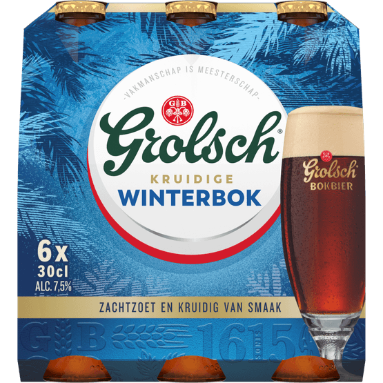Foto van Grolsch Winterbok op witte achtergrond