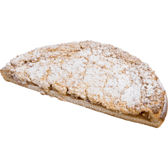 Foto van Appel kruimelvlaai op witte achtergrond