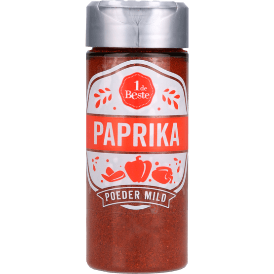 Foto van 1 de Beste Paprikapoeder op witte achtergrond