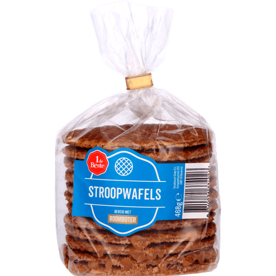 Foto van 1 de Beste Stroopwafels roomboter op witte achtergrond
