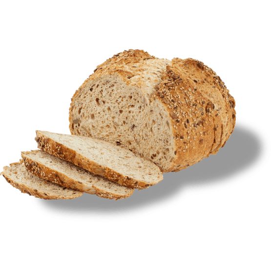 Foto van Vers afbak Polders bruin meerzaden op witte achtergrond