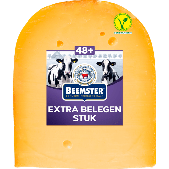 Foto van Beemster Extra belegen 48+ stuk op witte achtergrond