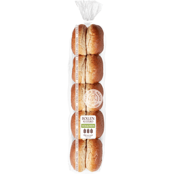 Foto van Bakker van der Akker Volkoren bollen op witte achtergrond