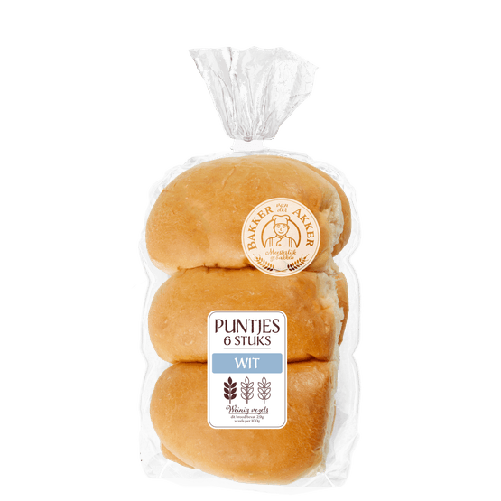 Foto van Bakker van der Akker Witte puntjes op witte achtergrond