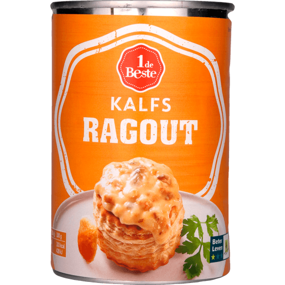 Foto van 1 de Beste Ragout kalf op witte achtergrond