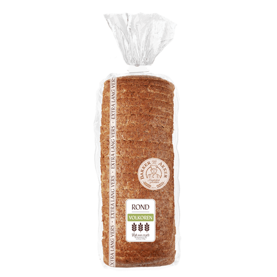 Foto van Bakker van der Akker Rond volkoren heel op witte achtergrond