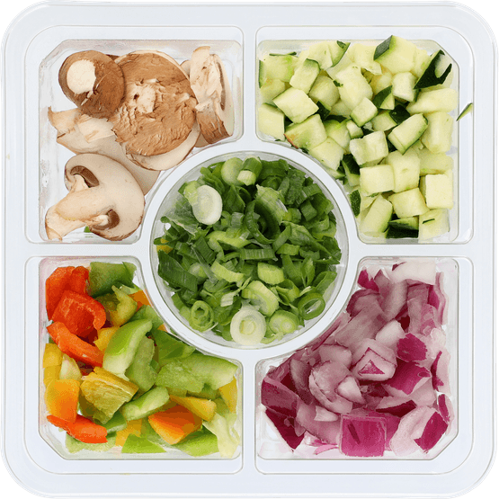 Foto van Gourmetgroenten op witte achtergrond