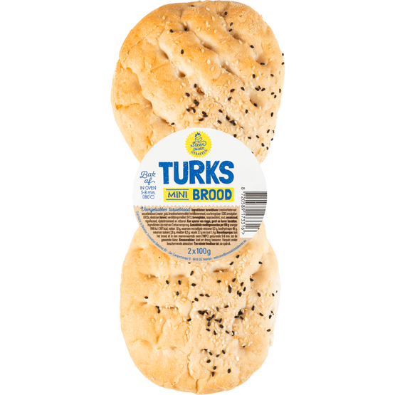 Foto van Turks brood mini op witte achtergrond
