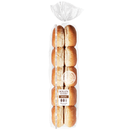 Foto van Bakker van der Akker Bruine bollen op witte achtergrond