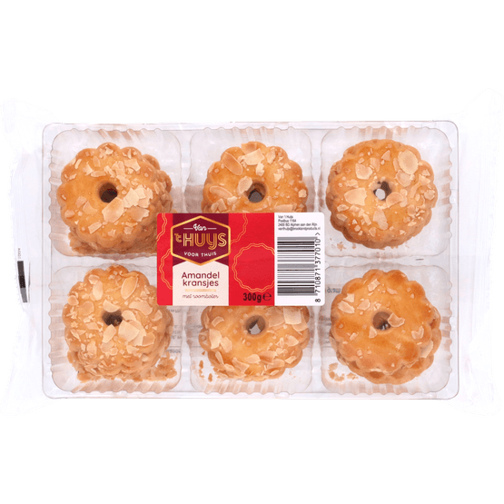 Foto van Van 't Huijs Amandelkransjes roomboter op witte achtergrond