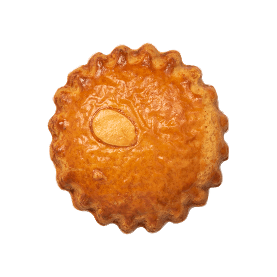 Foto van Vers afbak Mini gevulde koek op witte achtergrond