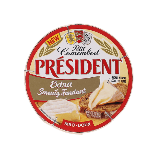 Foto van President Camembert extra smeuiig op witte achtergrond