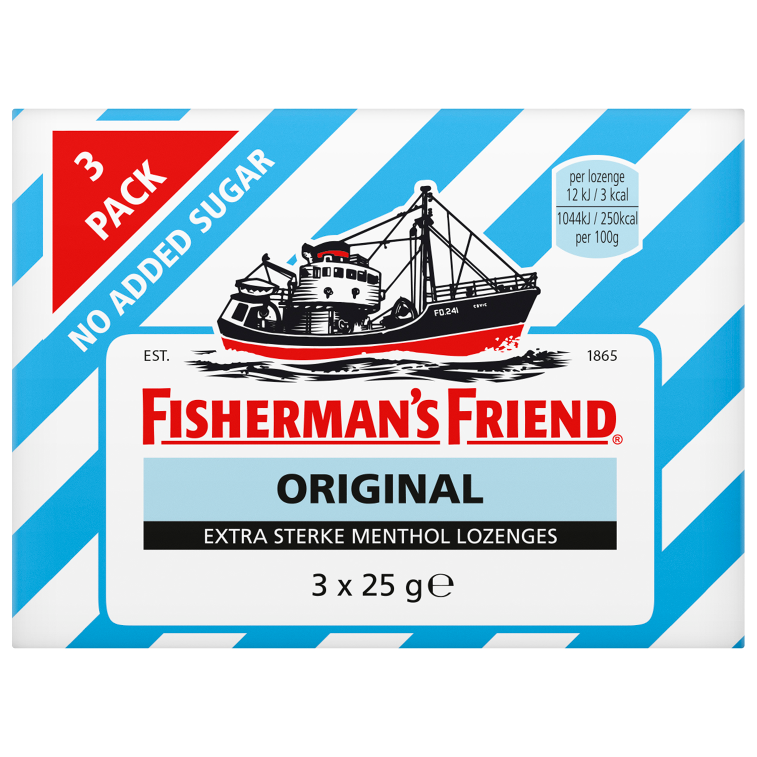 Fisherman's Friend Original suikervrij 3 pack