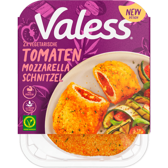 Foto van Valess Tomaat mozzarella op witte achtergrond