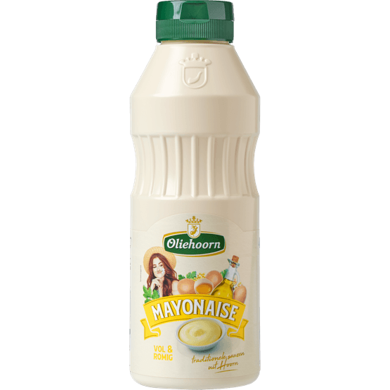 Foto van Oliehoorn Mayonaise op witte achtergrond