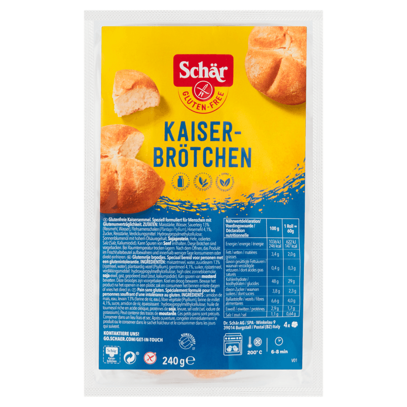 Schär Kaiser brötchen glutenvrij