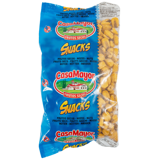 Foto van Casa Mayor Mais geroosterd en gezouten op witte achtergrond