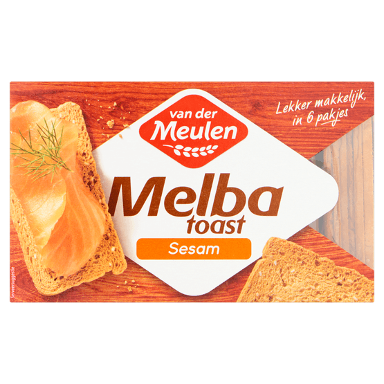 Foto van Van Der Meulen Melbatoast sesam op witte achtergrond