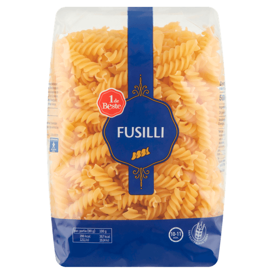 Foto van 1 de Beste Fusilli op witte achtergrond