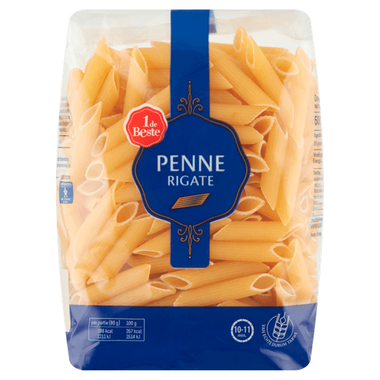 Foto van 1 de Beste Penne rigate op witte achtergrond