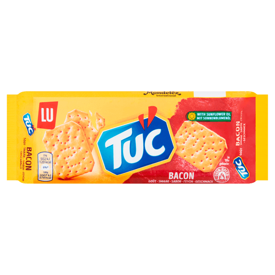 Foto van Lu Tuc bacon op witte achtergrond