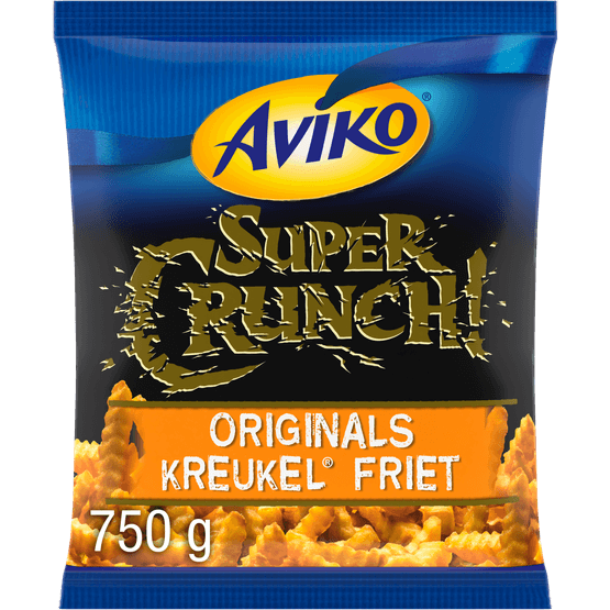 Foto van Aviko Kreukel Friet Supercrunch Original op witte achtergrond