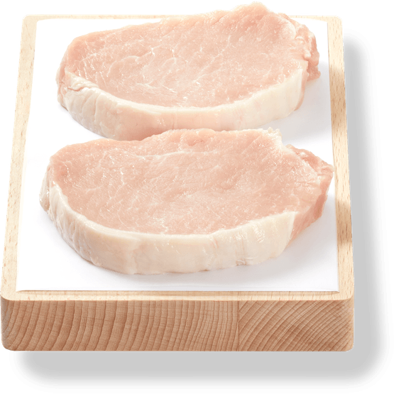 Foto van Varkensfiletlap 2 st. op witte achtergrond