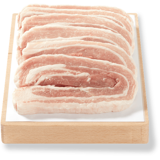 Foto van Speklap naturel 6 st. op witte achtergrond