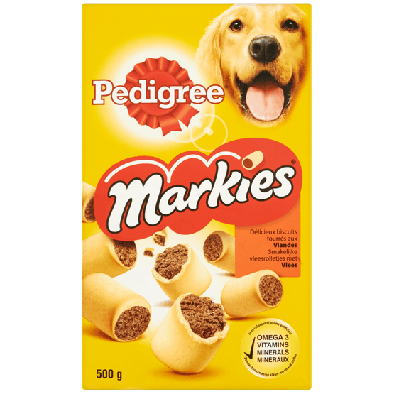 Foto van Pedigree Hondensnacks markies original op witte achtergrond