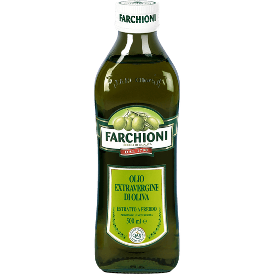 Foto van Farchioni Olijfolie extra virgin classico op witte achtergrond