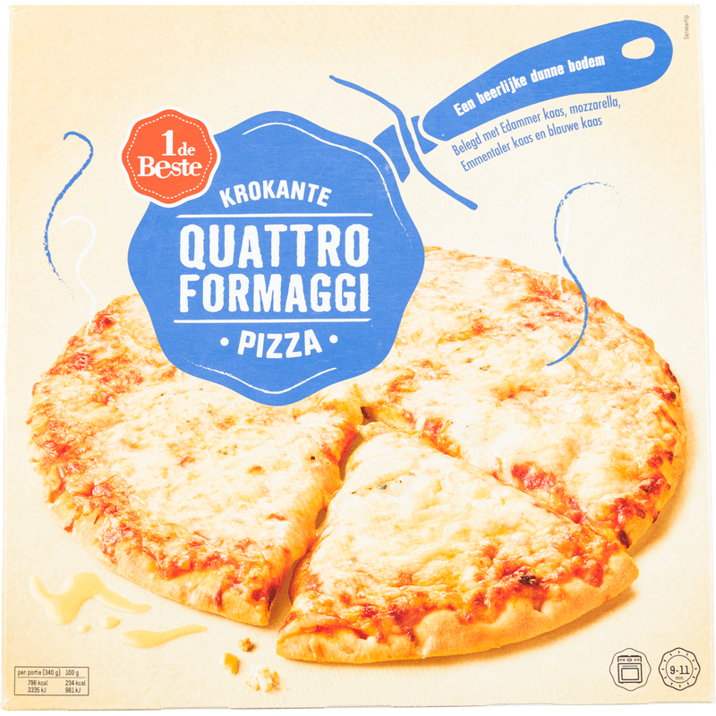 1 De Beste Krokante pizza quatro formaggi