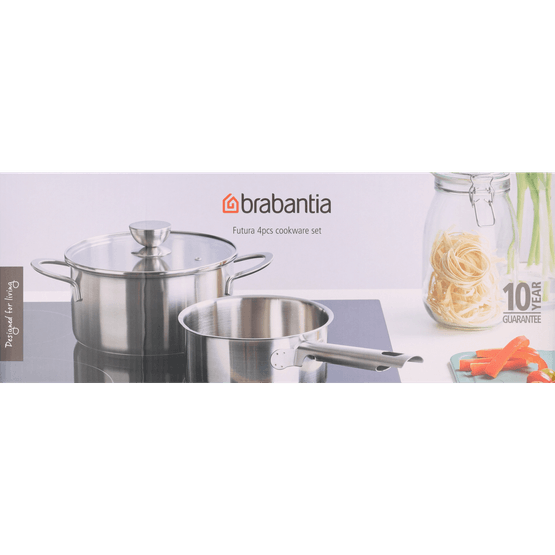 Foto van Brabantia Futura kookpannenset op witte achtergrond