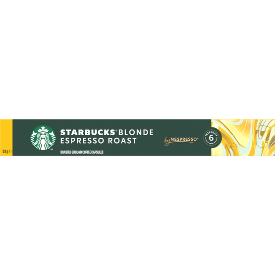 Foto van Starbucks Koffiecups blonde espresso roast blond op witte achtergrond