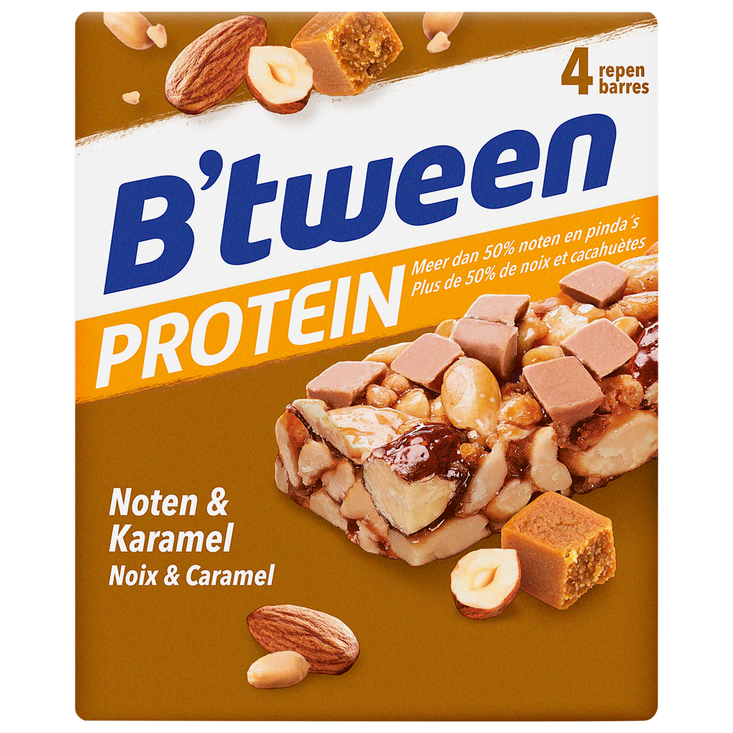 Hero Btween proteinreep noten & karamel 4 st.