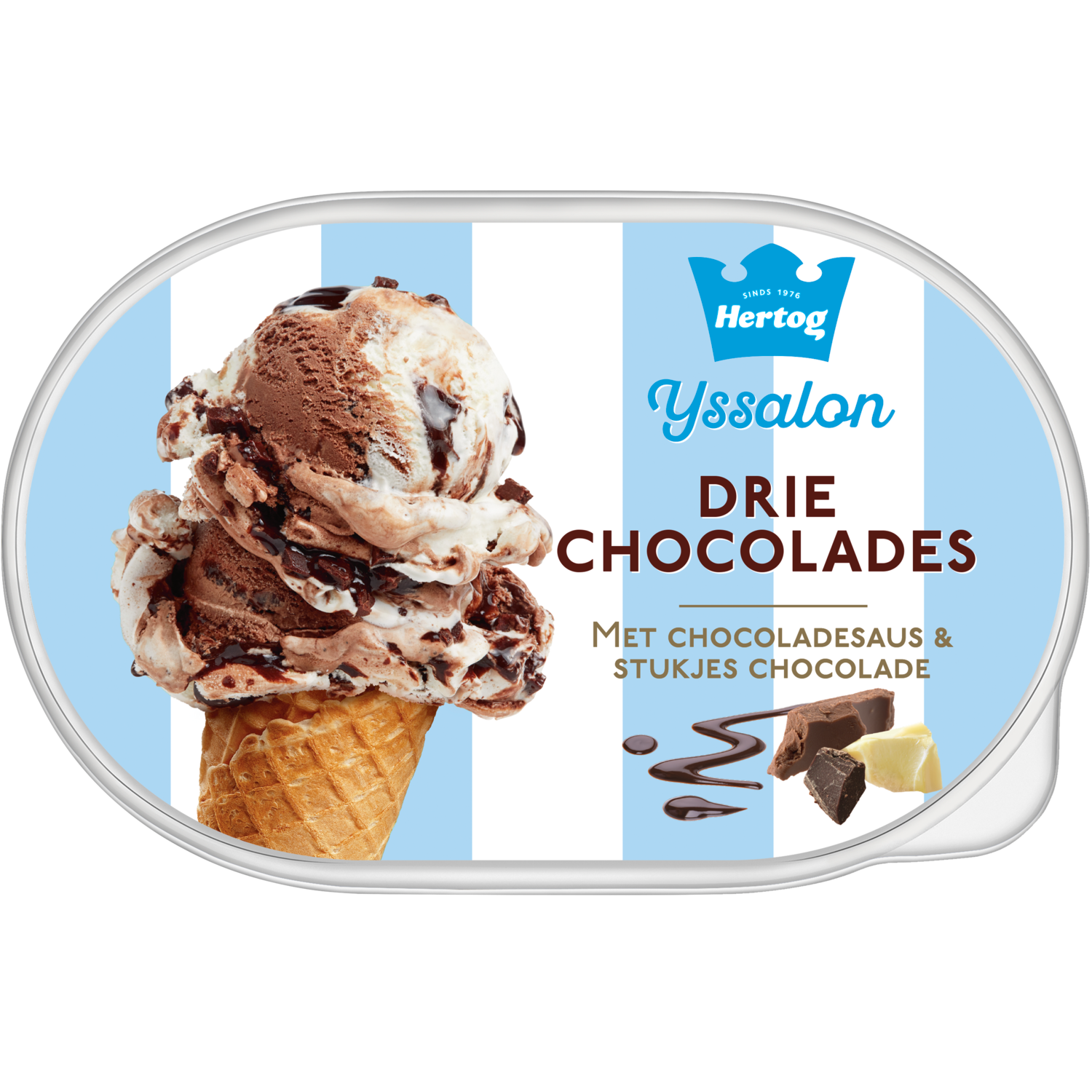 Hertog IJs IJssalon Drie Chocolades 825ml