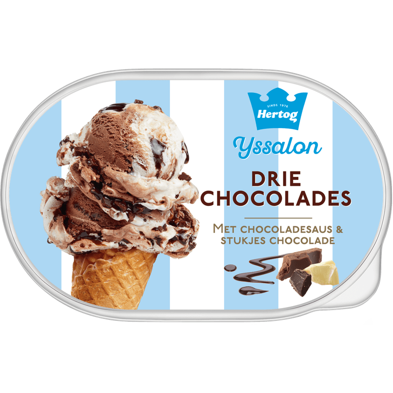 Hertog Ijs drie chocolades
