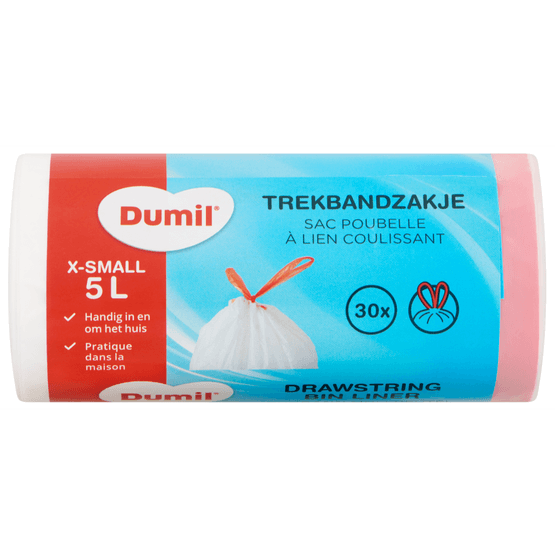 Foto van Dumil Trekbandzak sanitair 5l op witte achtergrond