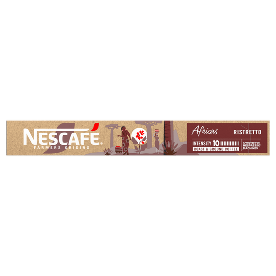 Foto van Nescafé Farmers origins africa ristretto op witte achtergrond