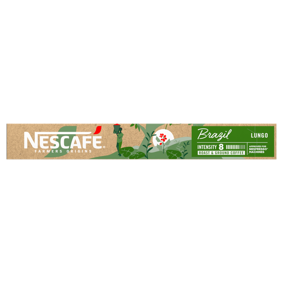 Foto van Nescafé Farmers origins brazil lungo op witte achtergrond