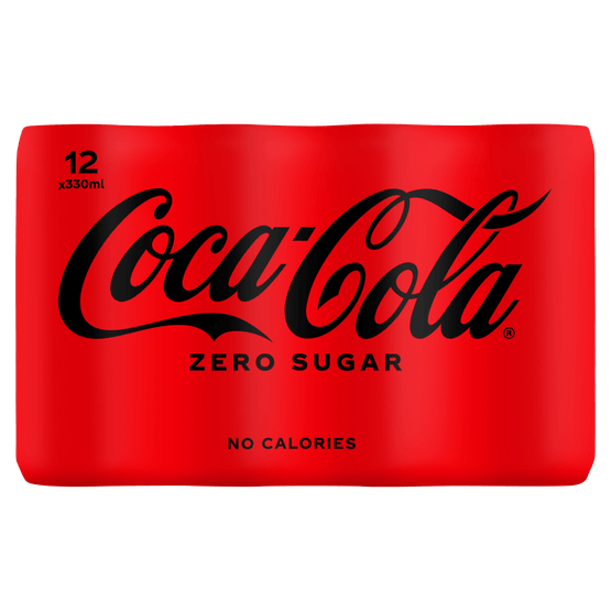 Foto van Coca-Cola Zero 12x33 cl op witte achtergrond