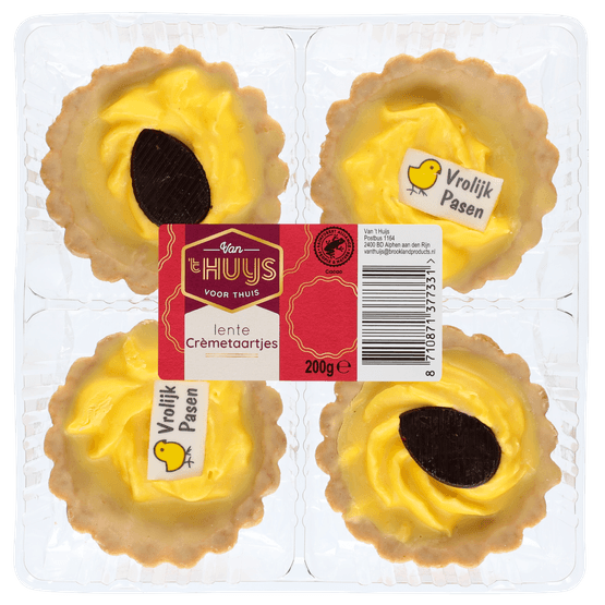 Foto van Van 't Huijs Paas crèmetaartjes op witte achtergrond